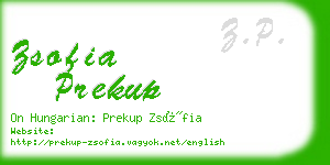 zsofia prekup business card